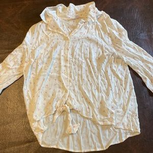 Lauren Conrad All Around Print Long-Sleeve Shirt